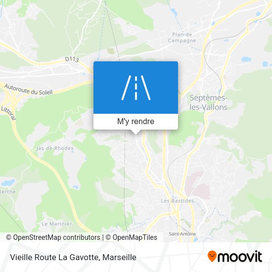 Vieille Route La Gavotte plan