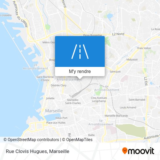 Rue Clovis Hugues plan