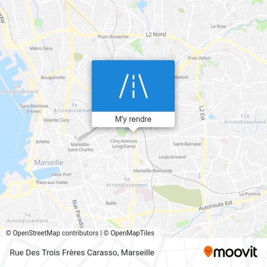 Rue Des Trois Frères Carasso plan