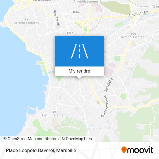 Place Leopold Baverel, Marseille, 8e Arrondissement Transport en commun