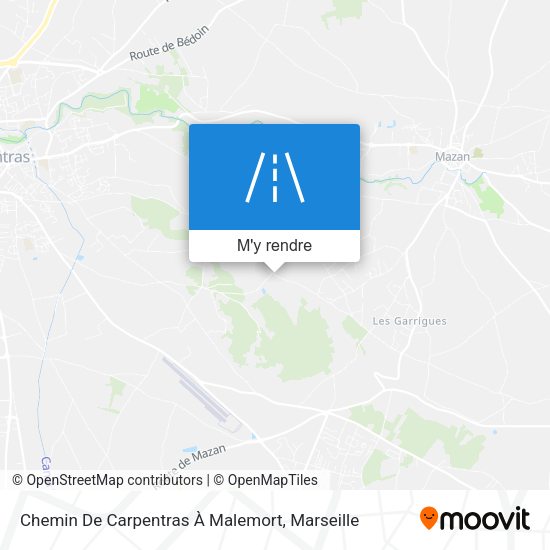 Chemin De Carpentras À Malemort plan
