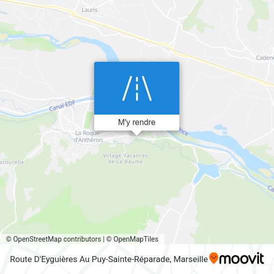 Route D'Eyguières Au Puy-Sainte-Réparade plan