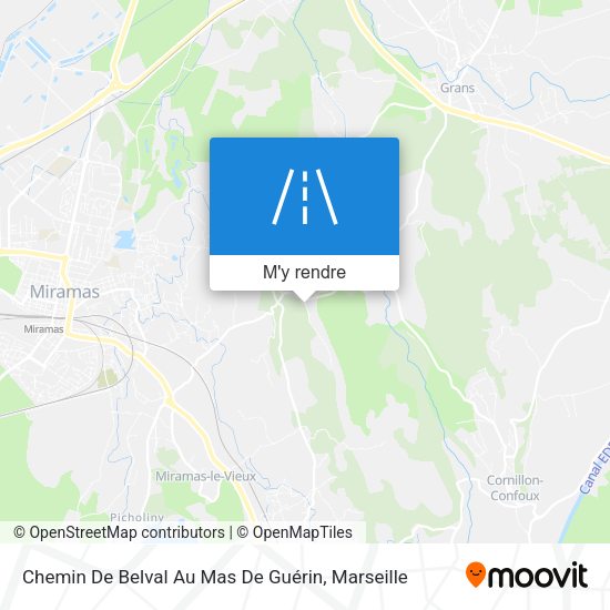 Chemin De Belval Au Mas De Guérin plan