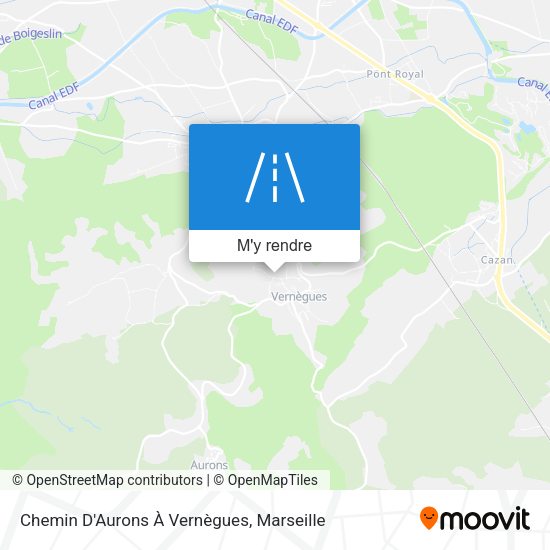 Chemin D'Aurons À Vernègues plan