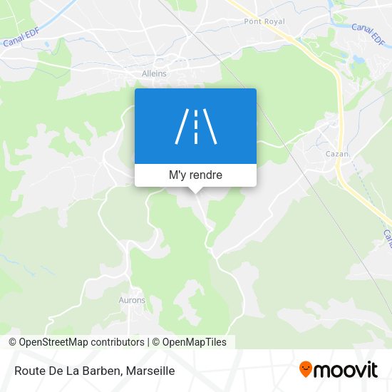 Route De La Barben plan