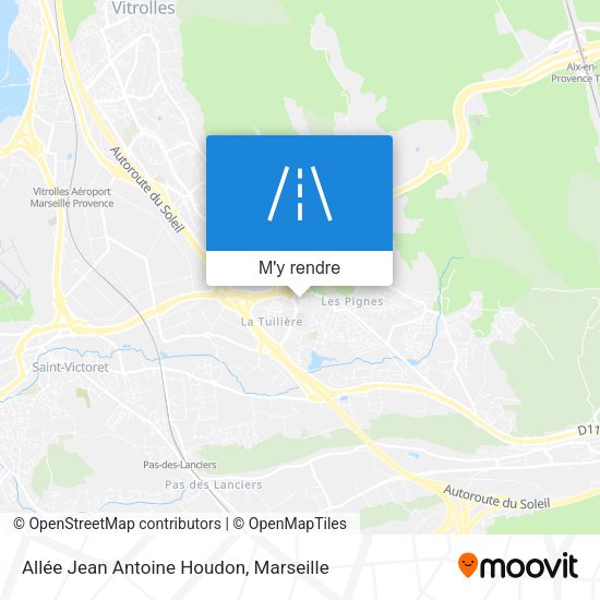 Allée Jean Antoine Houdon plan