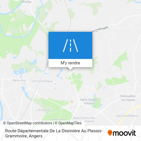 Route Départementale De La Dionnière Au Plessis-Grammoire plan