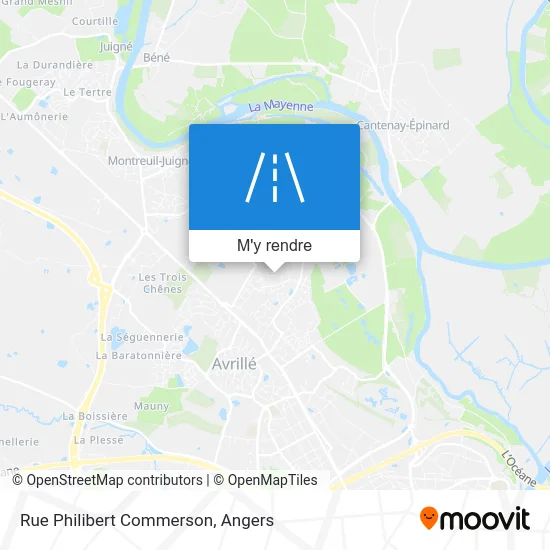 Rue Philibert Commerson plan