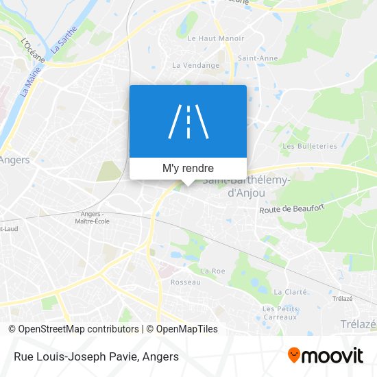Rue Louis-Joseph Pavie plan