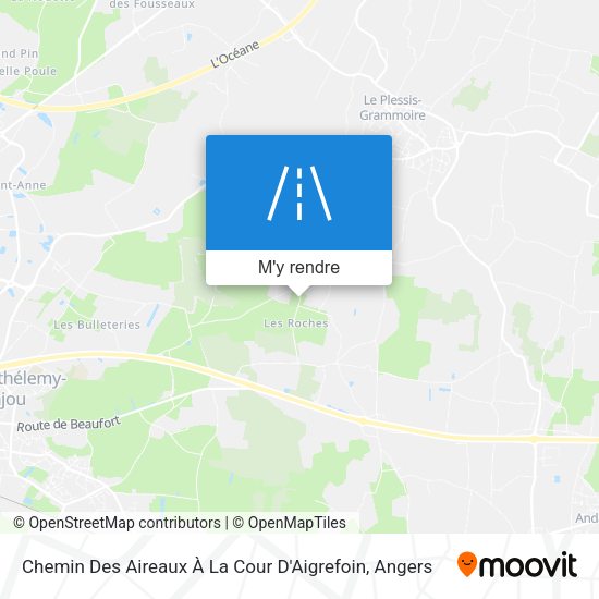 Chemin Des Aireaux À La Cour D'Aigrefoin plan