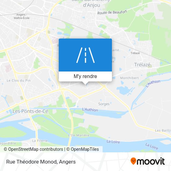 Rue Théodore Monod plan