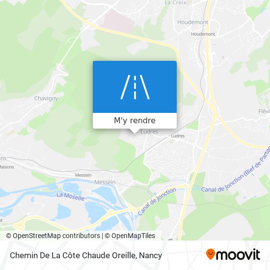 Chemin De La Côte Chaude Oreille plan