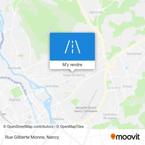 Rue Gilberte Monne plan