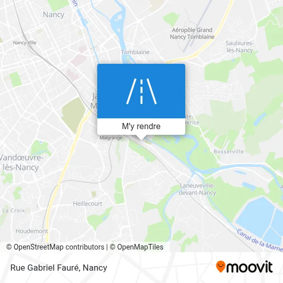 Rue Gabriel Fauré plan