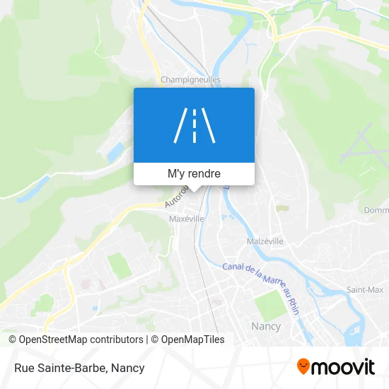 Rue Sainte-Barbe plan