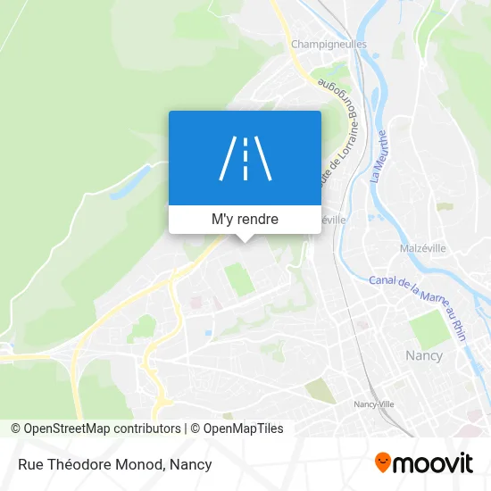 Rue Théodore Monod plan