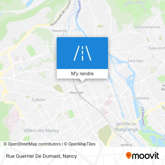 Rue Guerrier De Dumast plan