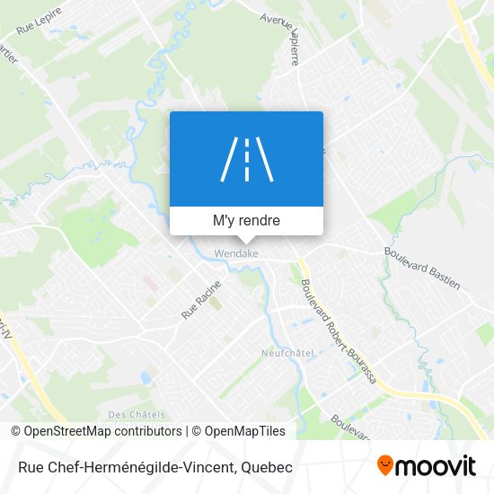 Rue Chef-Herménégilde-Vincent plan