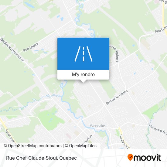 Rue Chef-Claude-Sioui plan