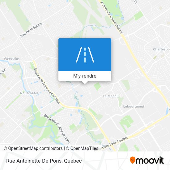 Rue Antoinette-De-Pons plan