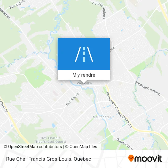 Rue Chef Francis Gros-Louis plan