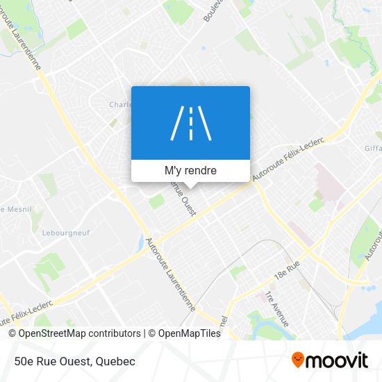 50e Rue Ouest plan