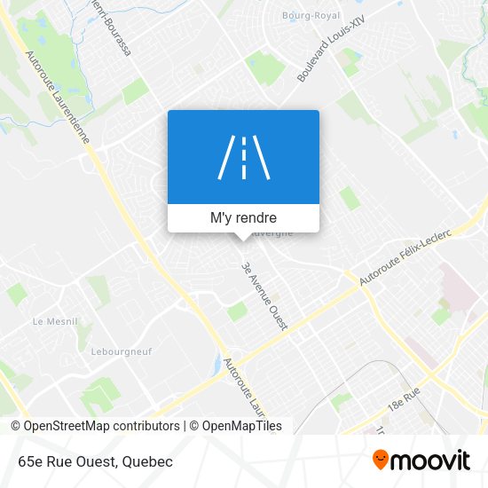 65e Rue Ouest plan