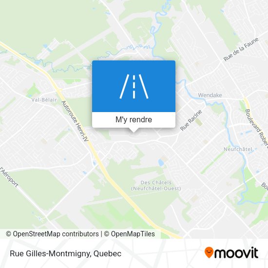 Rue Gilles-Montmigny plan