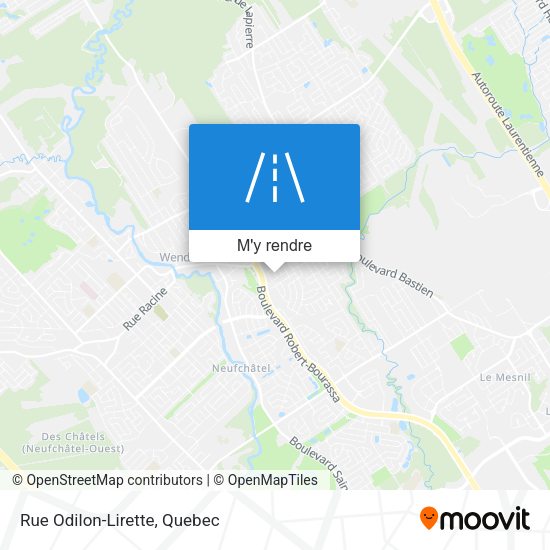Rue Odilon-Lirette plan