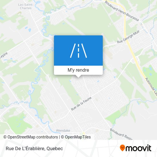 Rue De L'Érablière plan