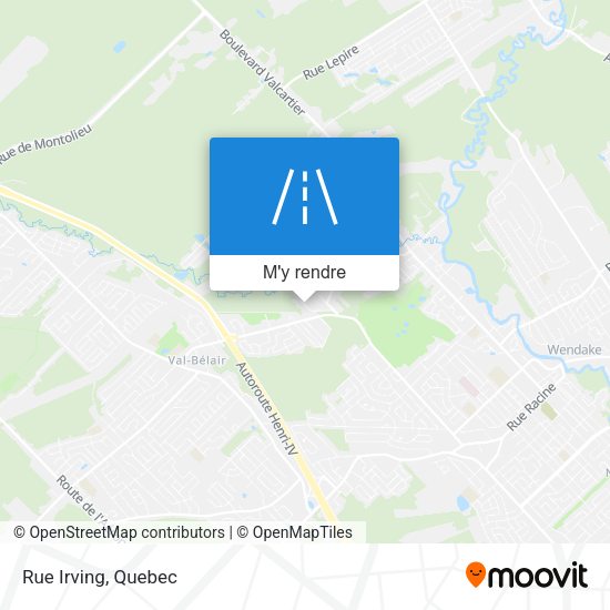 Rue Irving plan