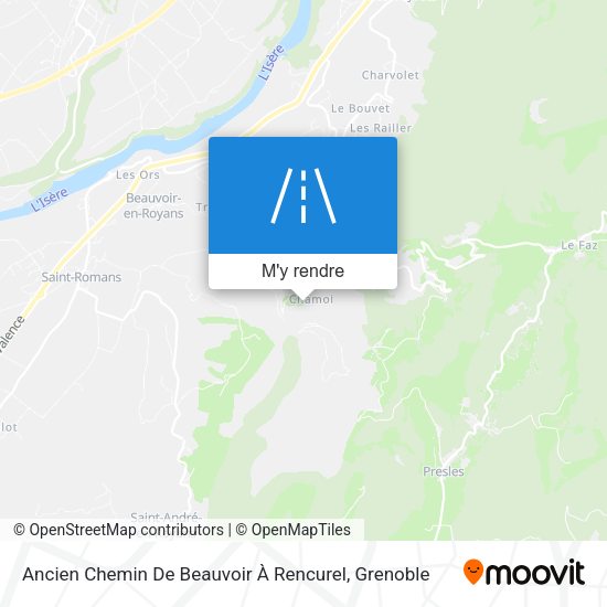 Ancien Chemin De Beauvoir À Rencurel plan