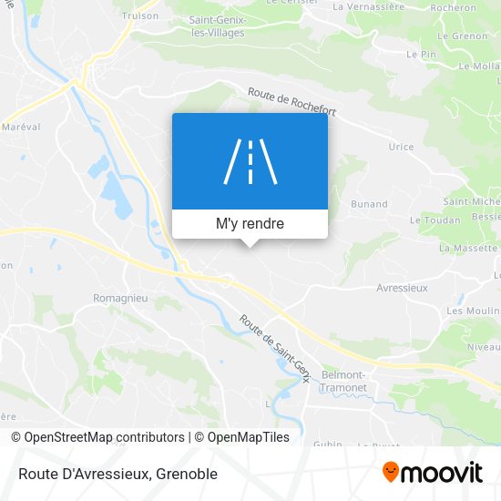 Route D'Avressieux plan
