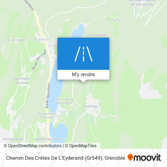 Chemin Des Crètes De L'Eyderand (Gr549) plan