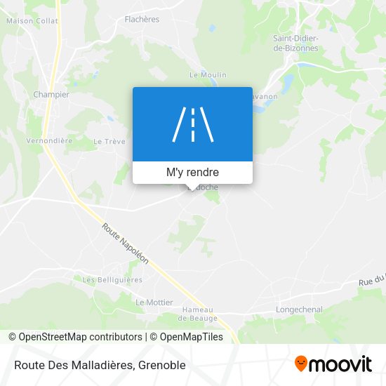 Route Des Malladières plan