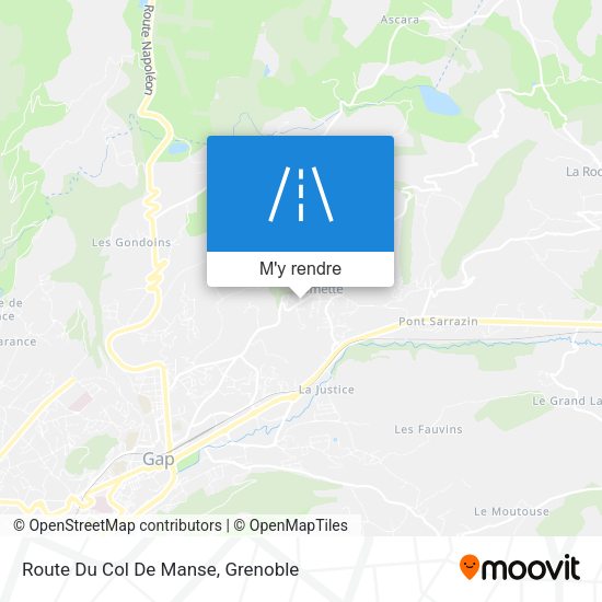 Route Du Col De Manse plan