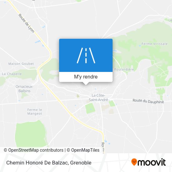 Chemin Honoré De Balzac plan
