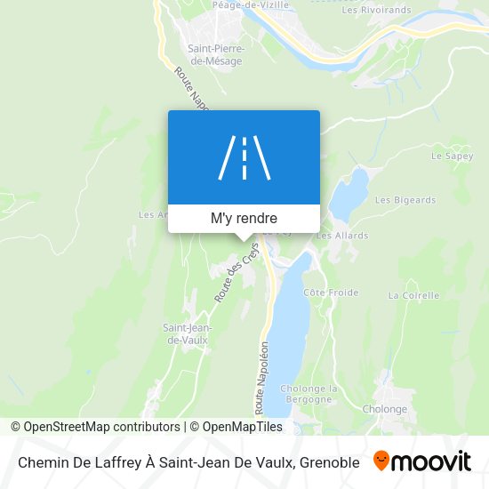 Chemin De Laffrey À Saint-Jean De Vaulx plan