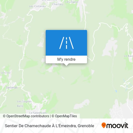 Sentier De Chamechaude À L'Émeindra plan