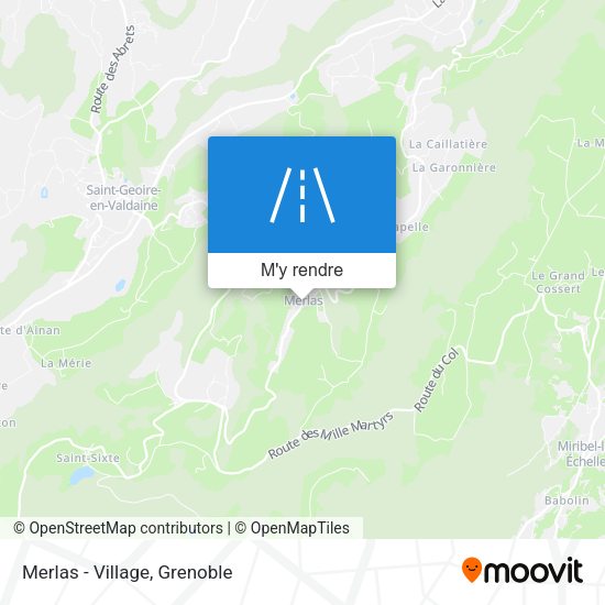 Merlas - Village plan