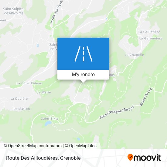 Route Des Ailloudières plan