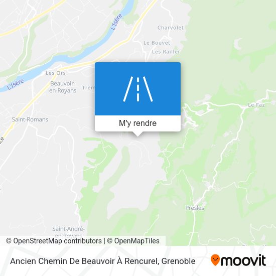 Ancien Chemin De Beauvoir À Rencurel plan