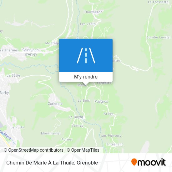 Chemin De Marle À La Thuile plan