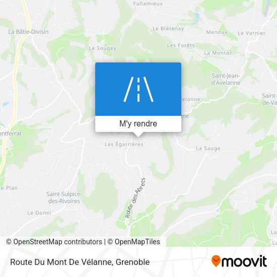 Route Du Mont De Vélanne plan