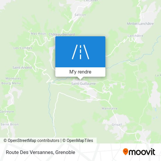 Route Des Versannes plan