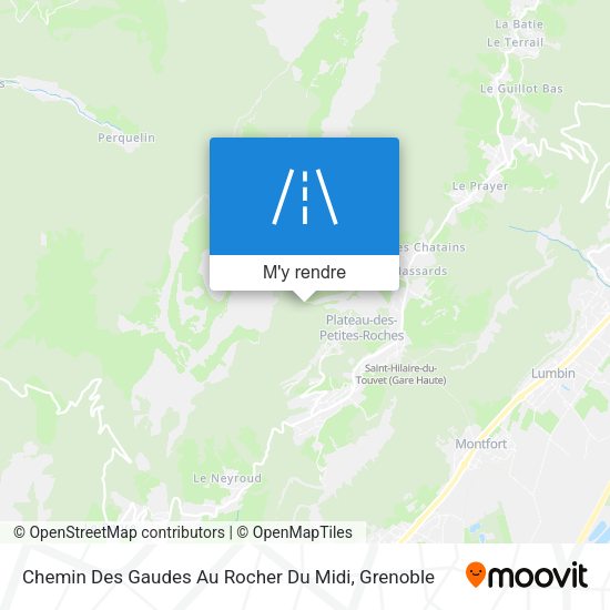 Chemin Des Gaudes Au Rocher Du Midi plan