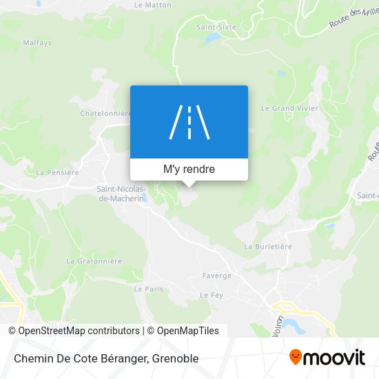 Chemin De Cote Béranger plan