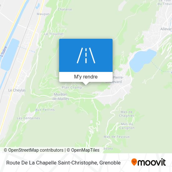 Route De La Chapelle Saint-Christophe plan