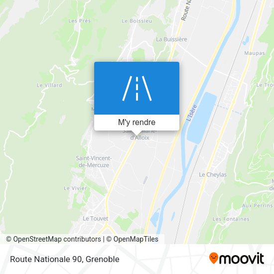Route Nationale 90 plan