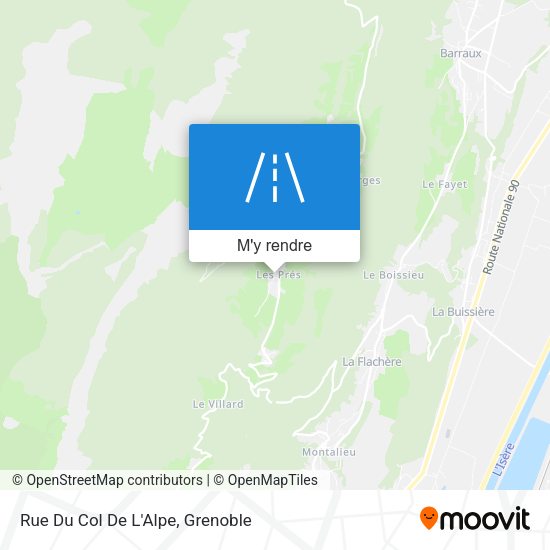 Rue Du Col De L'Alpe plan